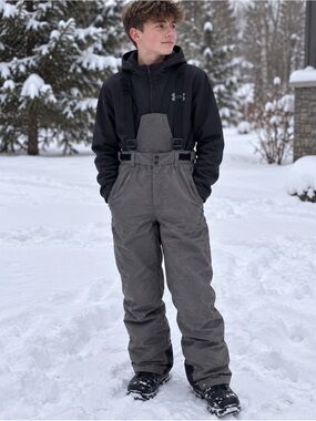 Vamos Gray Bib Snow Pants